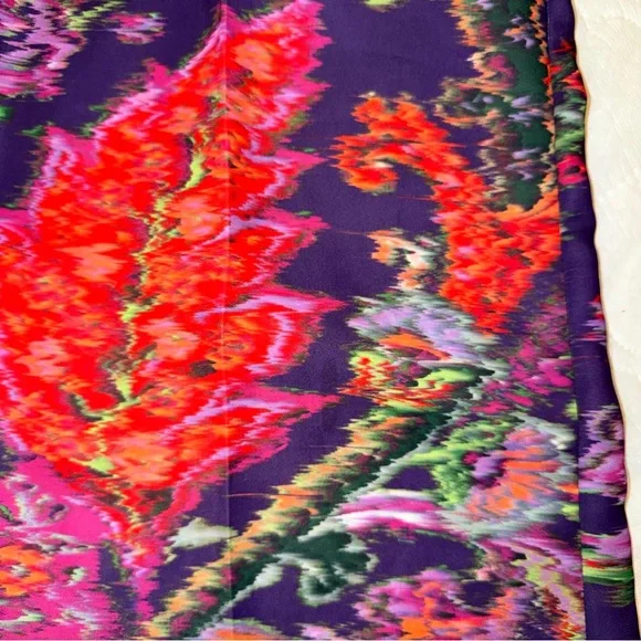 H&M Statement Wide Leg Pants Floral Paisley Print Size 8 - Picture 6 of 7